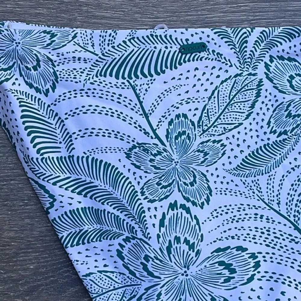 Rip Curl Rio Floral One Shoulder Crop & Cheeky Coverage Bottoms, teal - Picture 15 of 16